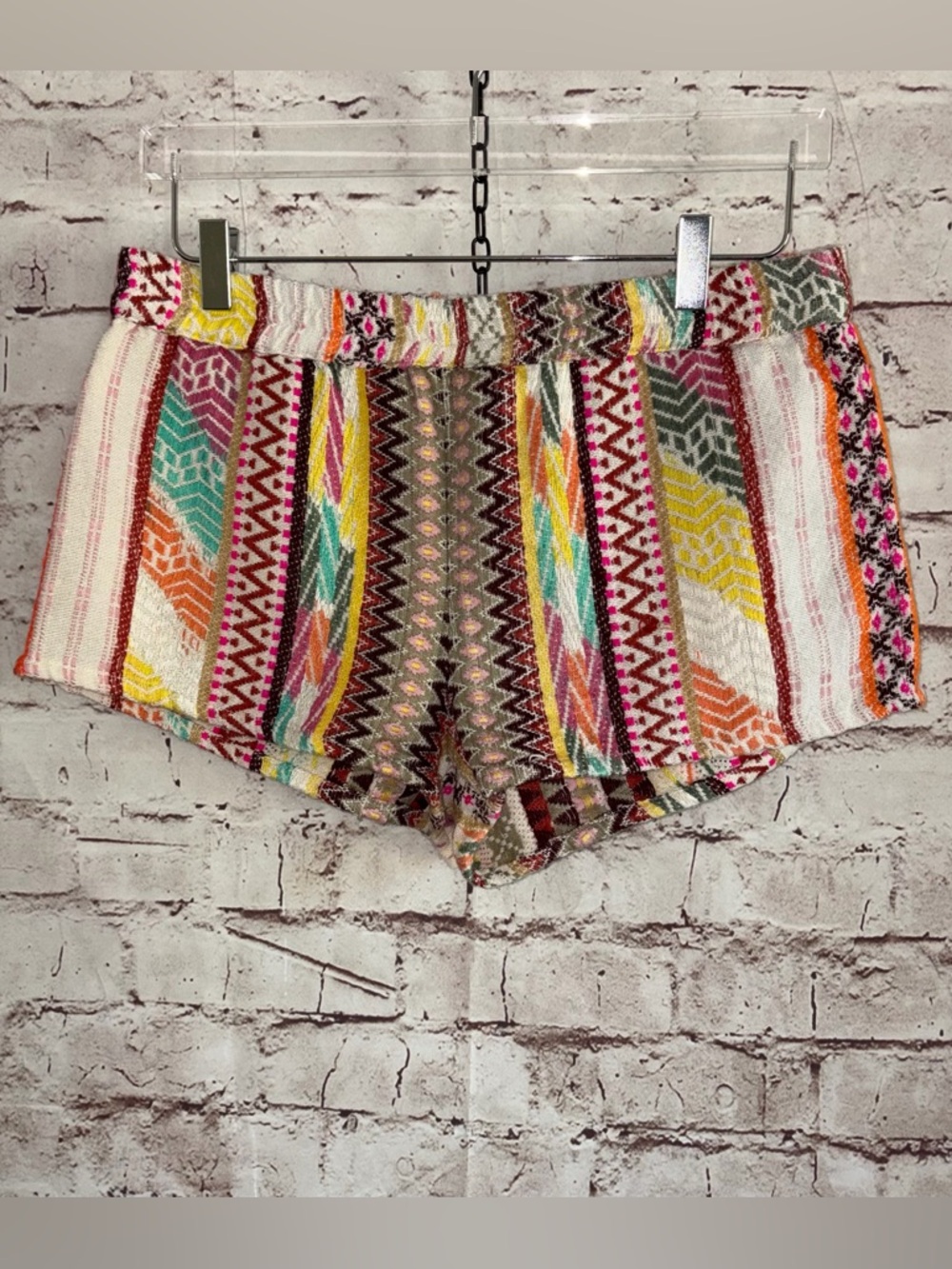 ODDY Multicolor Stripe Knit Elastic Waist Women’s Shorts